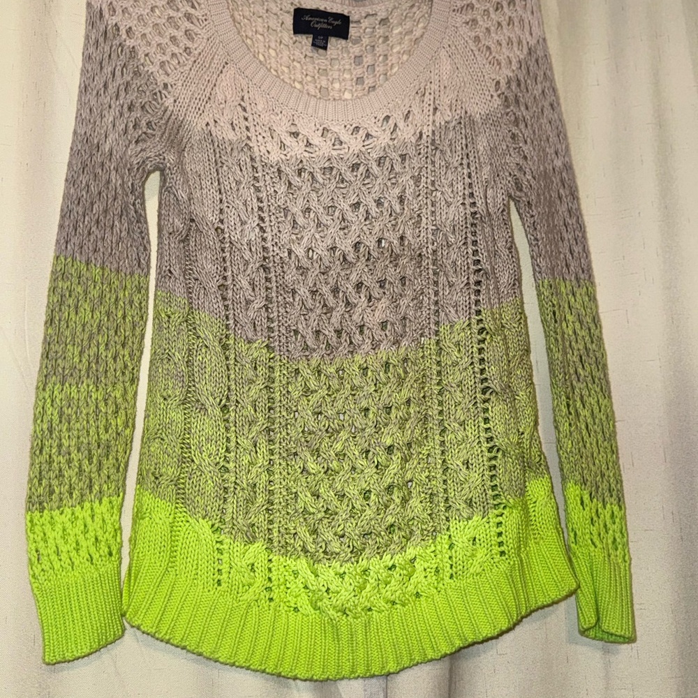 American Eagle Oversized Crochet Sweater (Size Small)